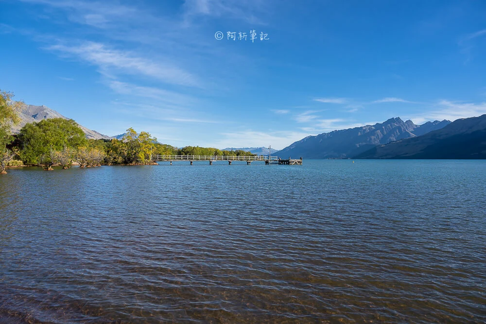 紐西蘭格萊諾基湖畔與碼頭,自駕行程沿途風景