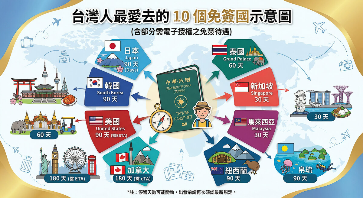 台灣免簽國家 紐西蘭NZeTA 電子旅行授權