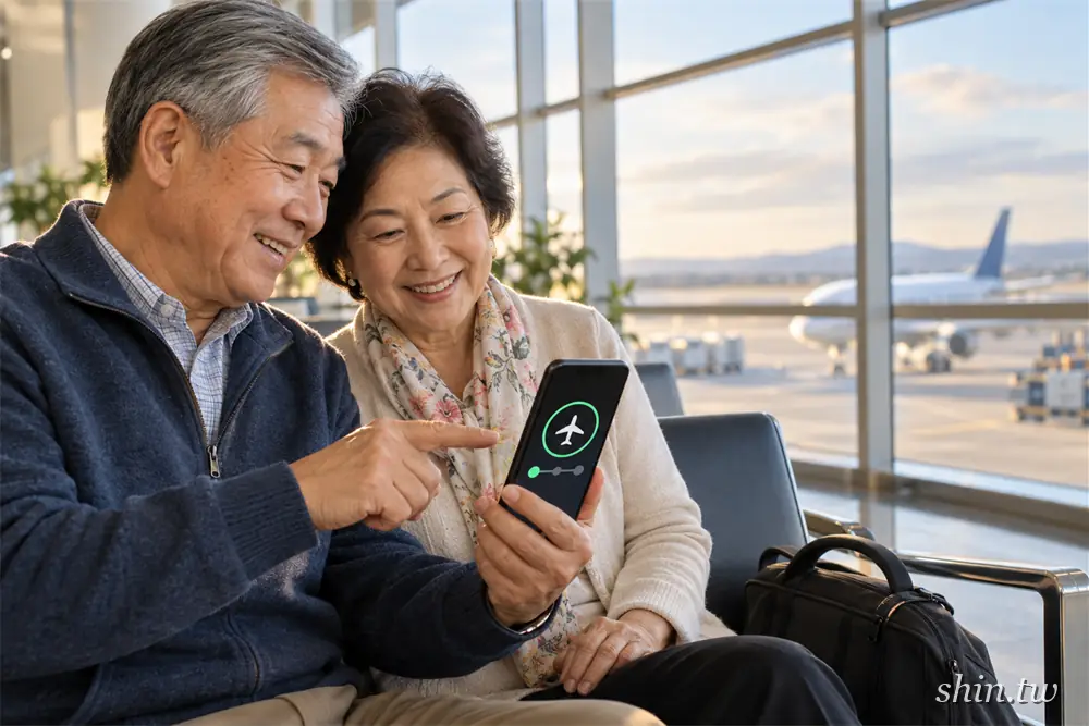 NextFly 長輩用手機查航班動態
