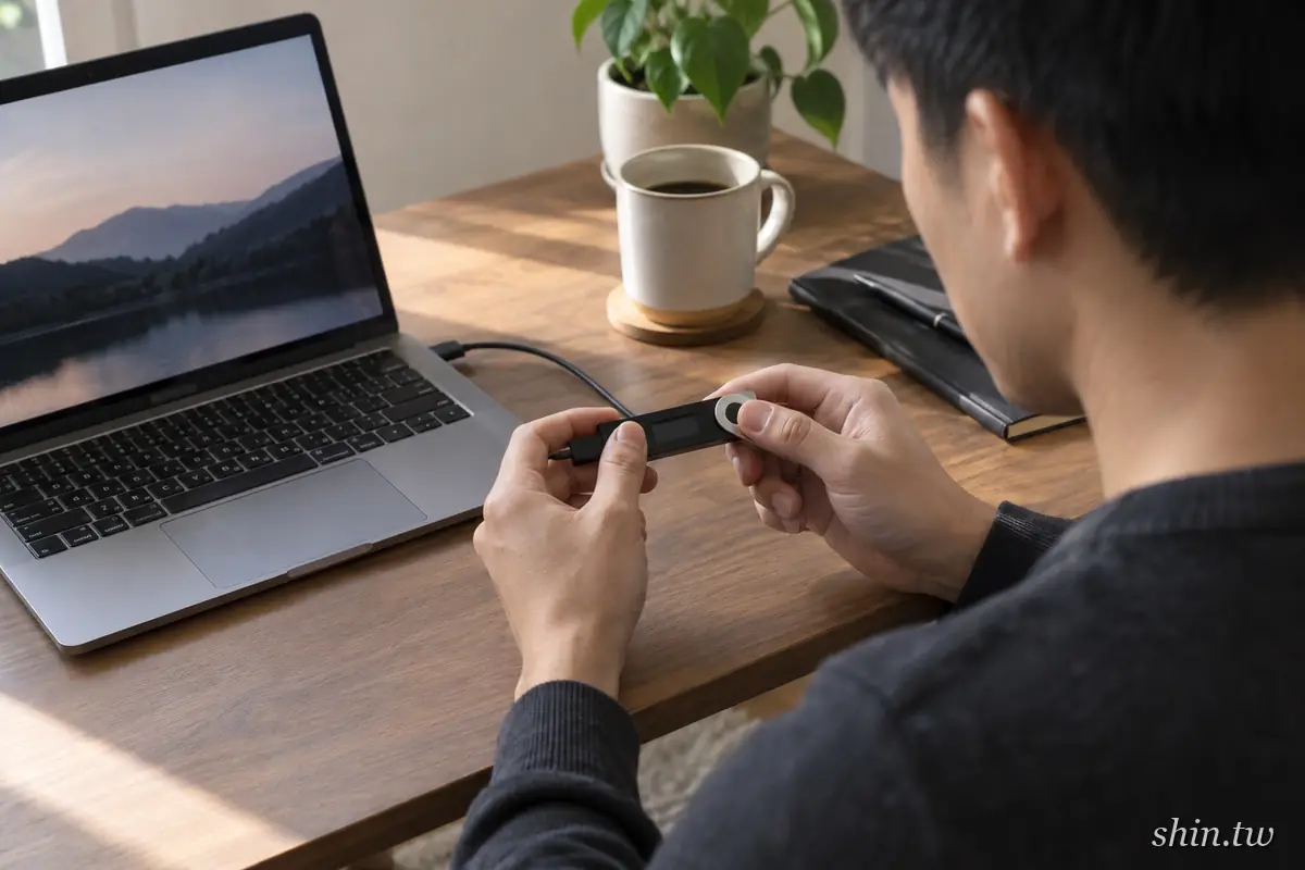 Ledger 冷錢包開箱設定 第一次連接電腦